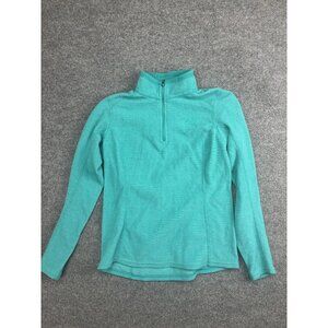 The North Face Pullover Womens Medium Blue 1/4 Zip Fleece Long Sleeve‎